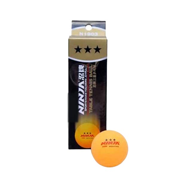 Ninja Table Tennis Ball, N1903, Orange, 3 Pieces