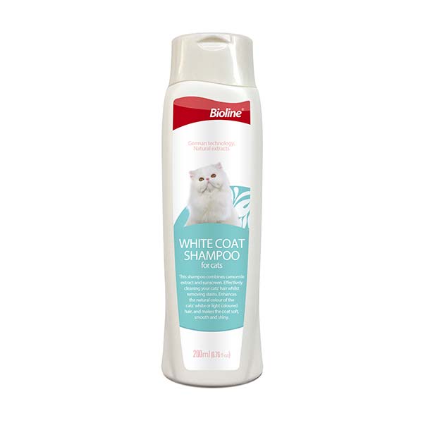 Bioline White Coat Cat Shampoo, 200ml