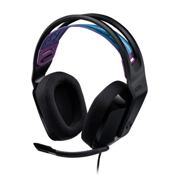 Logitech G335 Wired Gaming Headset, Black And White