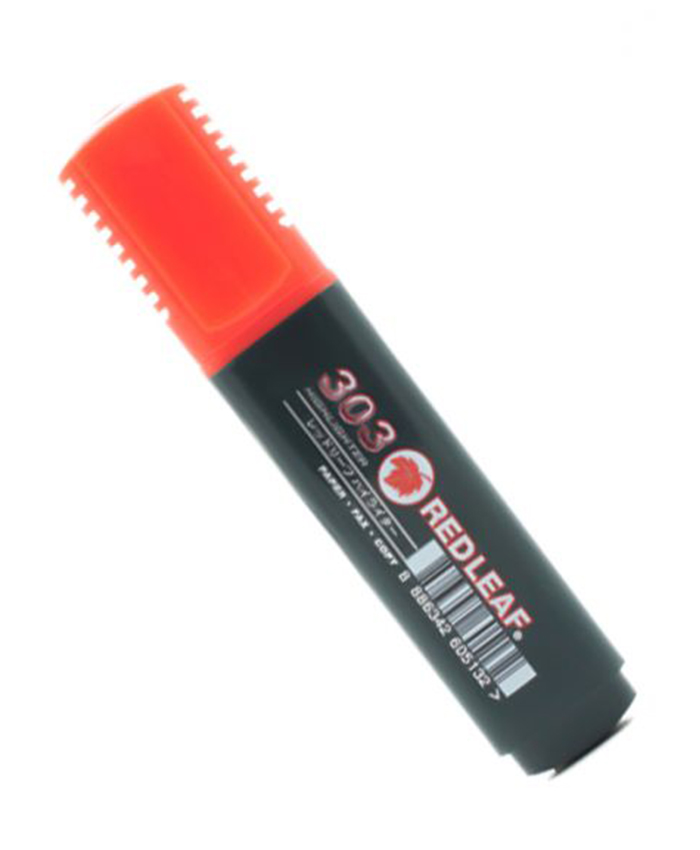 Red Leaf 303 Highlighter Pen, Red (Pack of 12)