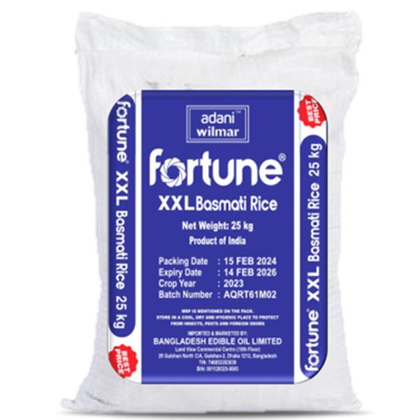 Basmoti Rice Rurchun Fortune XXL Basmoti Rice, 25Kg