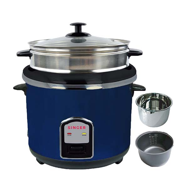 Singer Double Pot Rice Cooker 1.8L, Blue (SRCDB9918PRIME)