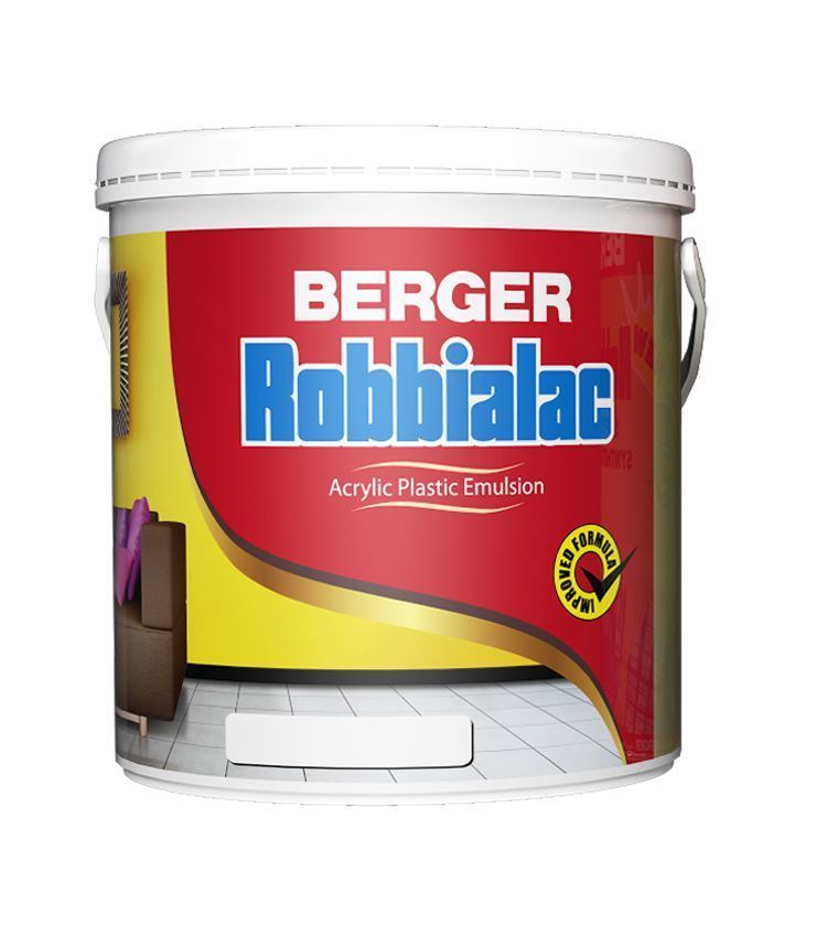 Berger Robbialac Acrylic Plastic Emulsion Paint, 18.2 Liter, Brilliant
